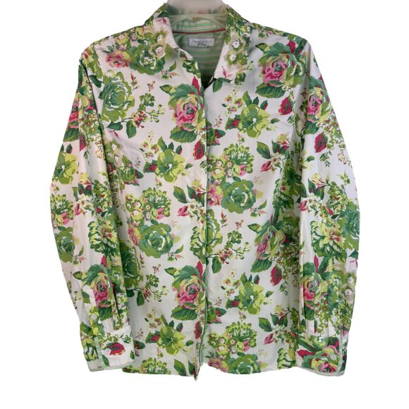 Charter Club Tops - Charter Club Women's Floral Button Down Size: PET/LGE